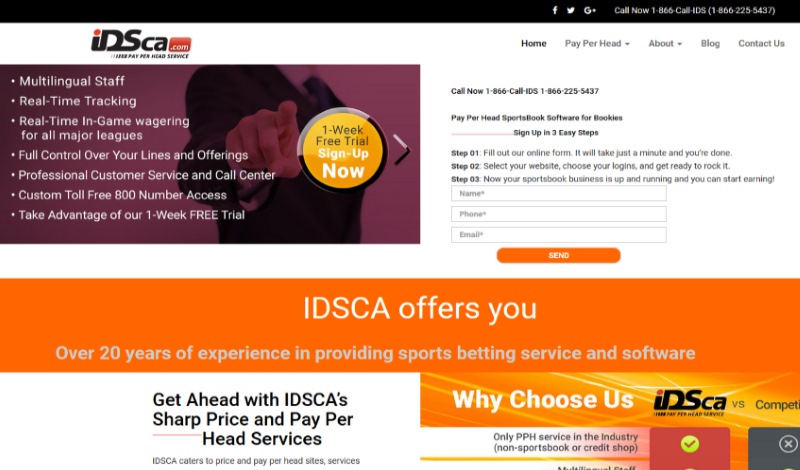 IDSCA Sportsbook Pay Per Head Review