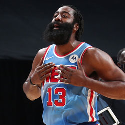 Harden Debuts with Nets with Triple Double